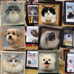 realistic needle felted animals，custom pet portrait